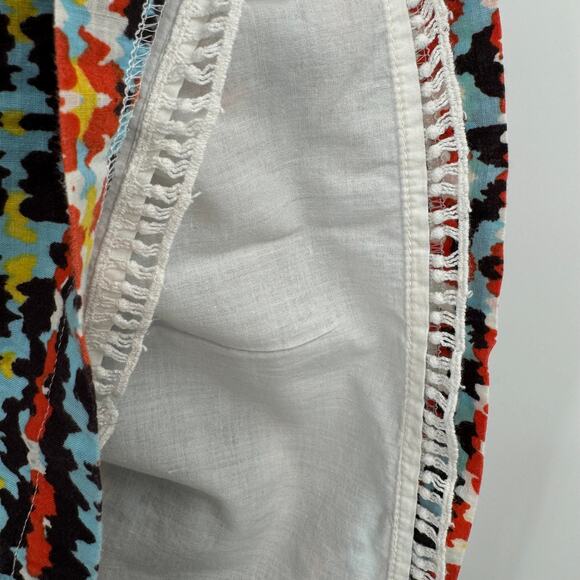Anthropologie Porridge multi color boho Aztec print mini skirt lined size 2 - Picture 4 of 8
